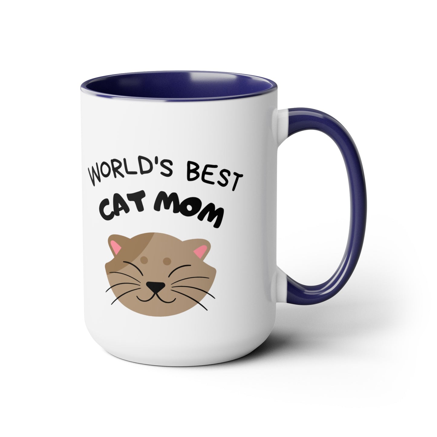 World's Best Cat Mom Two-Tone Coffee Mug, 15oz - Haute Sail
