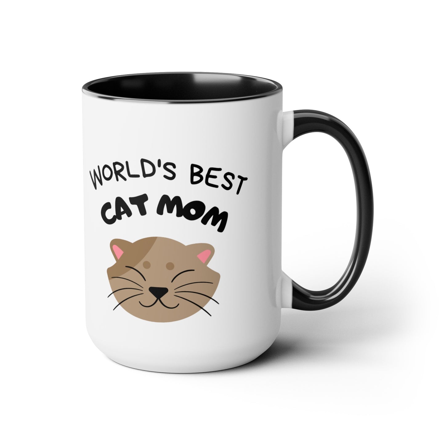World's Best Cat Mom Two-Tone Coffee Mug, 15oz - Haute Sail