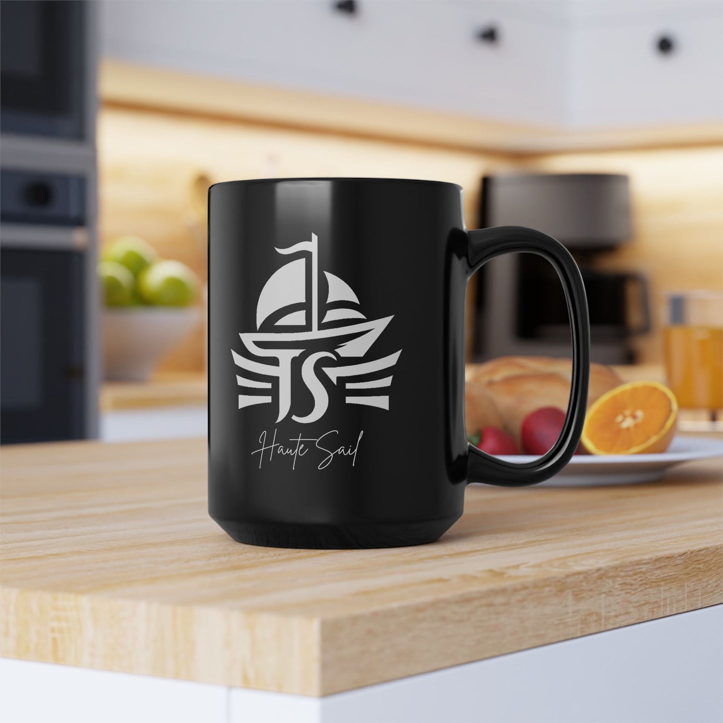 Haute Sail Black Mug (11oz, 15oz) - Haute Sail