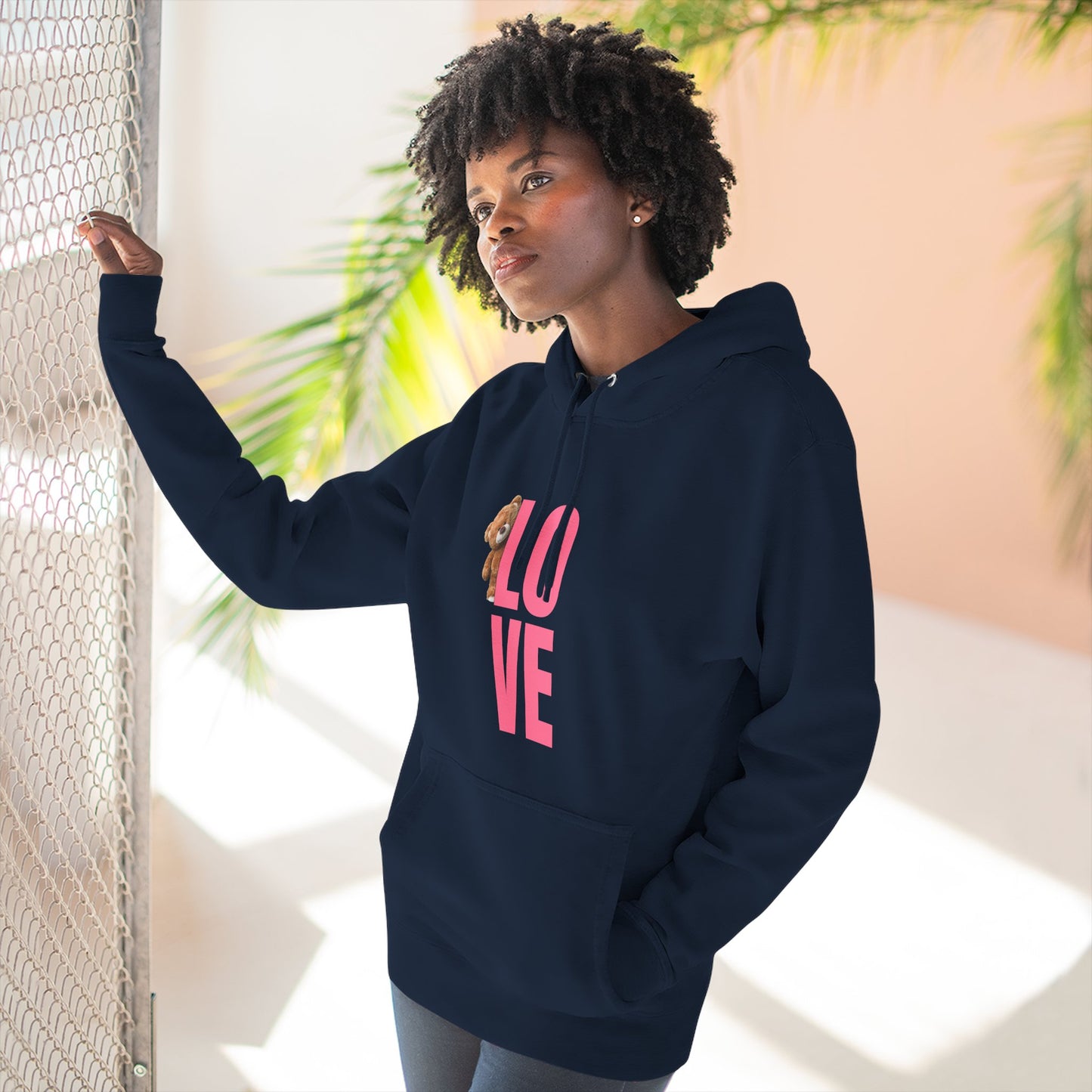 Bear Love Three-Panel Fleece Hoodie