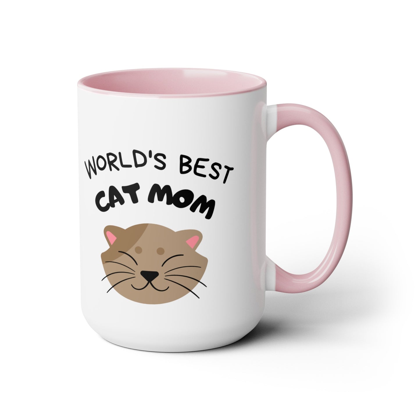 World's Best Cat Mom Two-Tone Coffee Mug, 15oz - Haute Sail