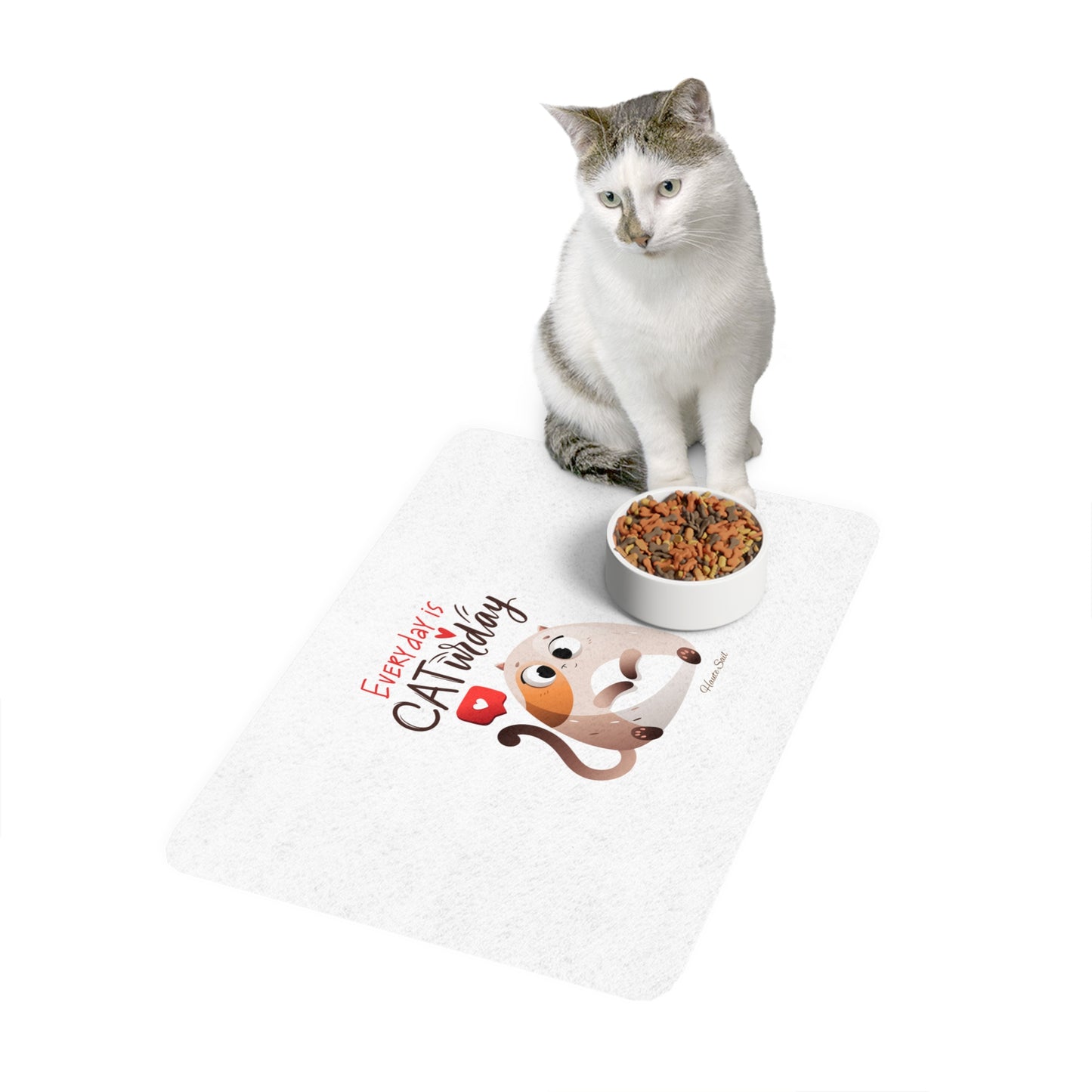 Every day is a Caturday Feeding Mat - Haute Sail