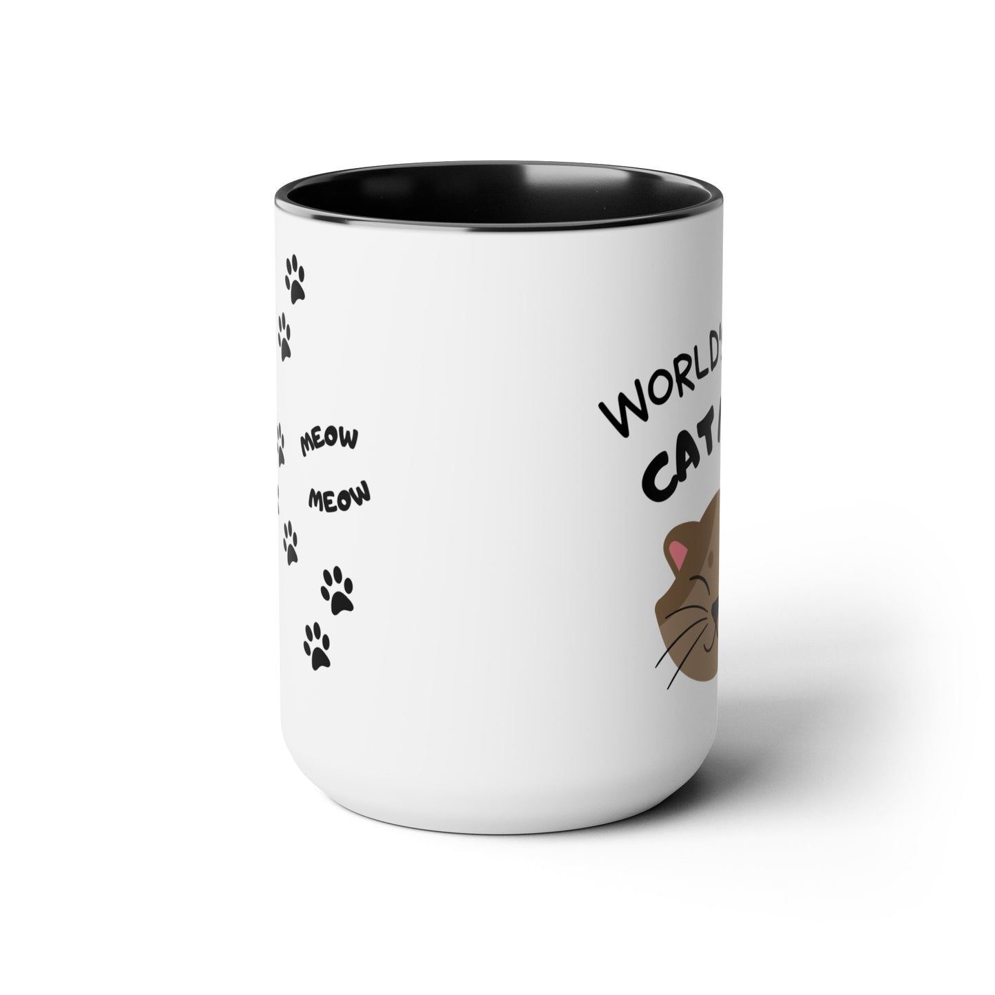 World's Best Cat Mom Two-Tone Coffee Mug, 15oz - Haute Sail