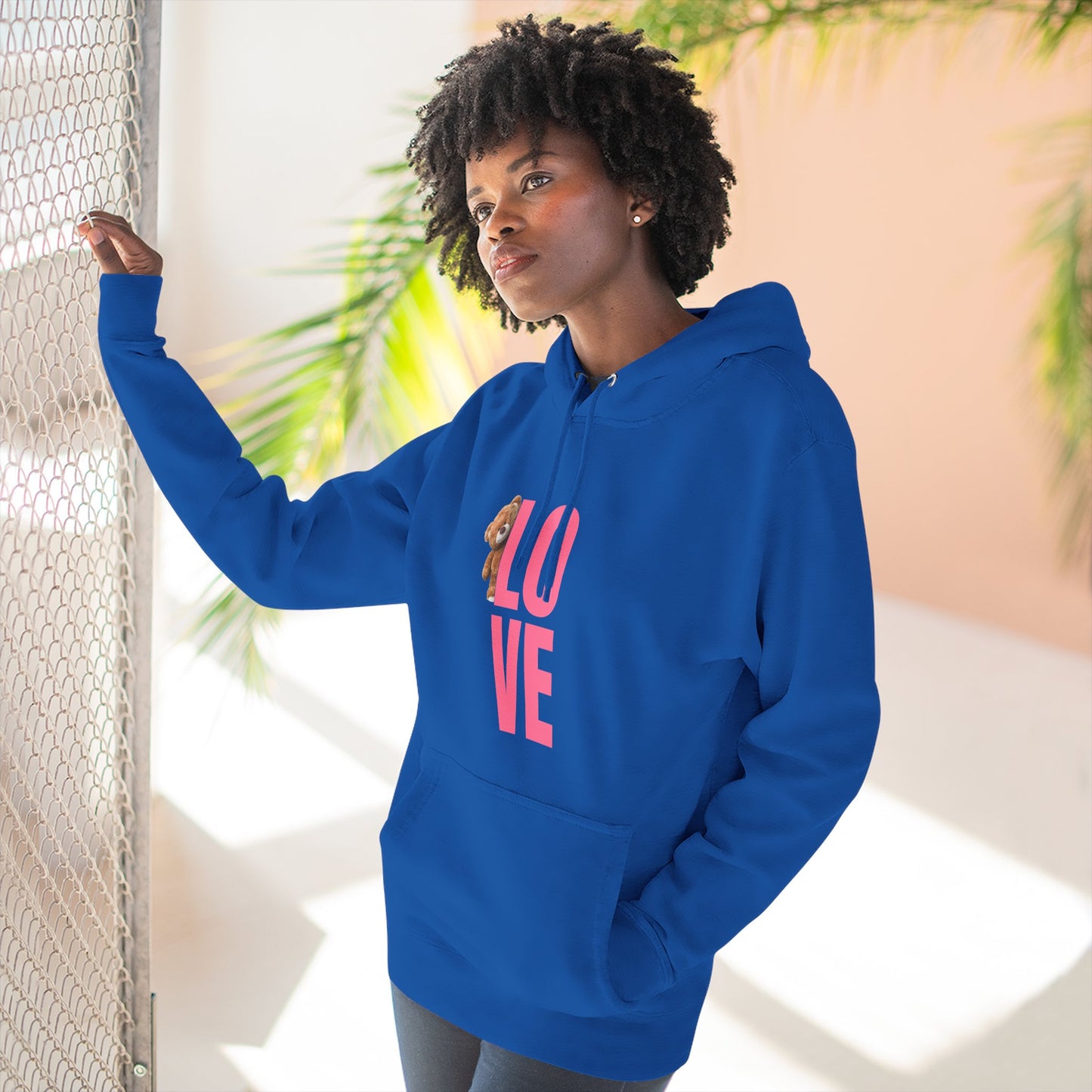 Bear Love Three-Panel Fleece Hoodie