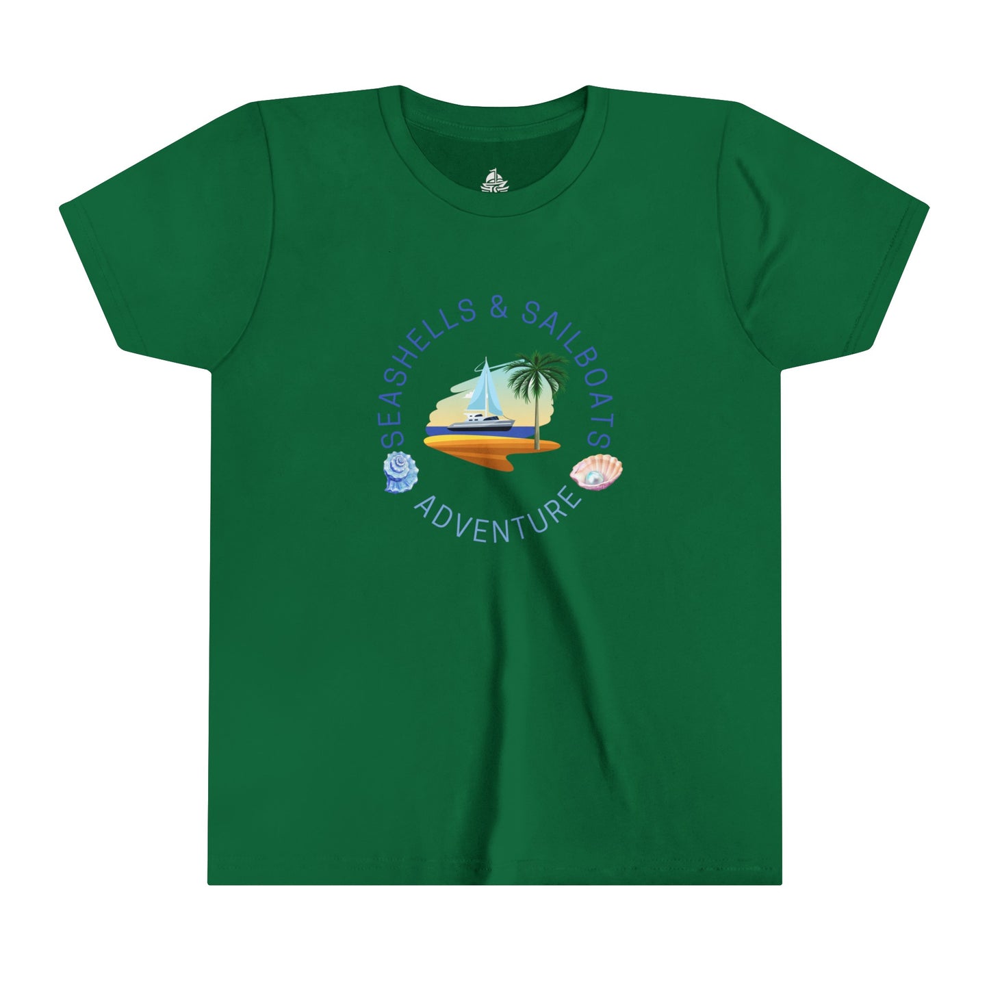 Seashells and Sailboats Youth Short Sleeve Tee - Haute Sail