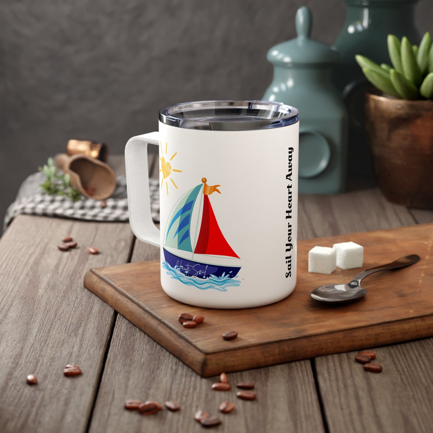 Sail Your Heart Away Insulated Coffee Mug, 10oz