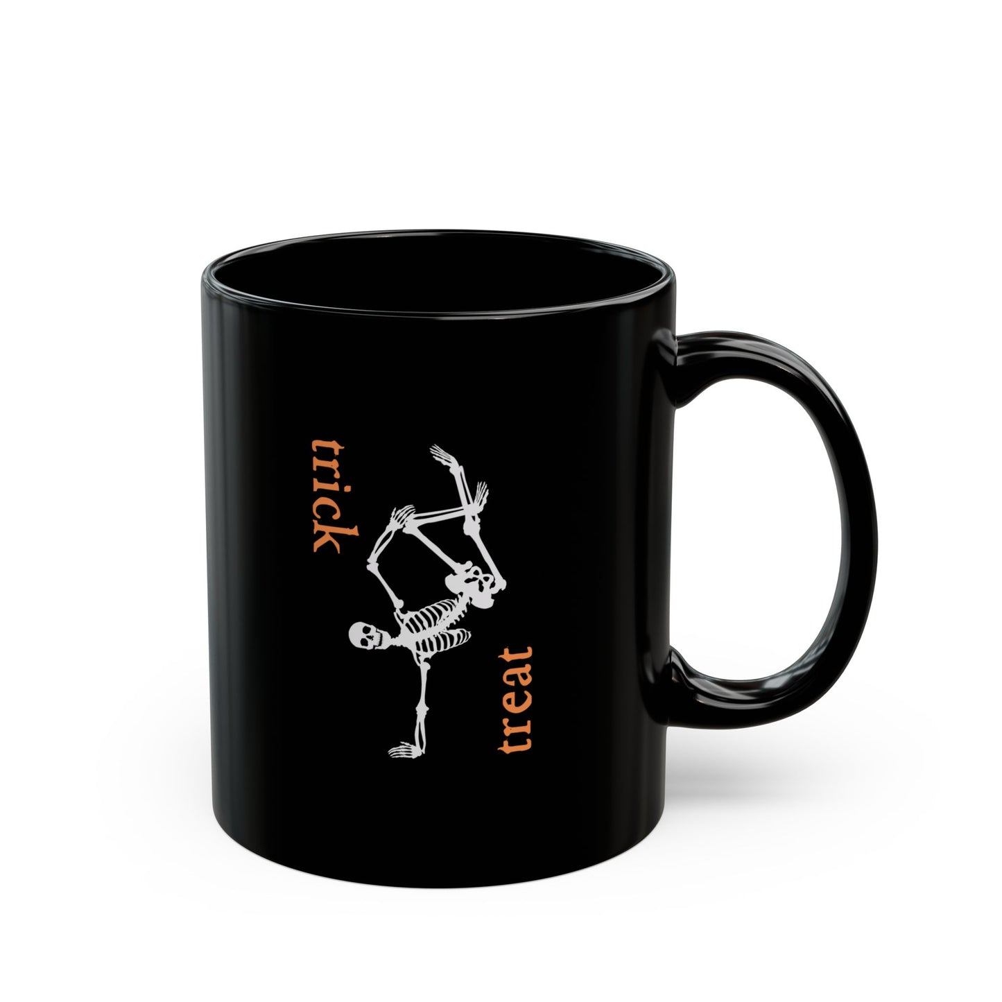 Trick or Treat Skeleton Black Mug (11oz, 15oz)