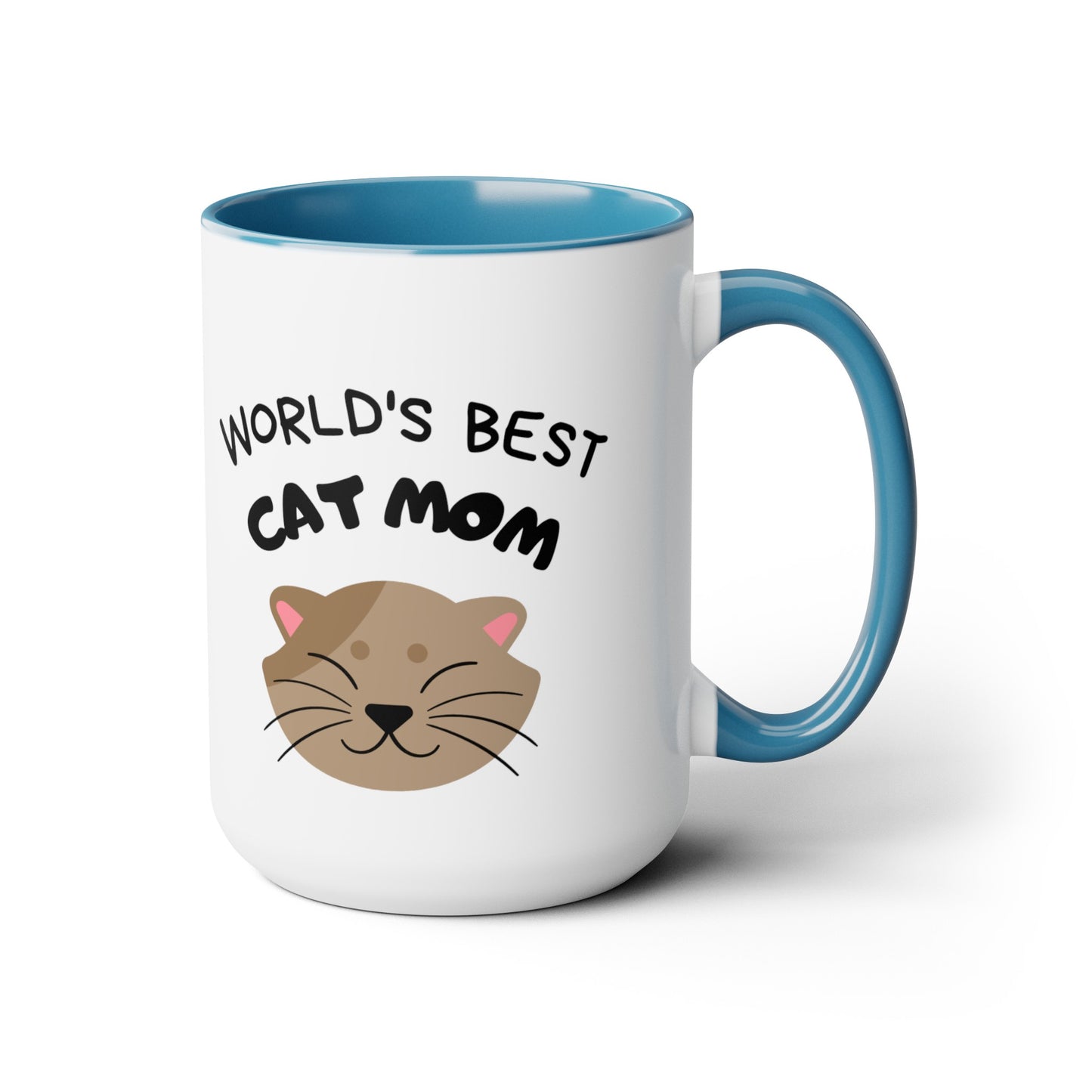 World's Best Cat Mom Two-Tone Coffee Mug, 15oz - Haute Sail