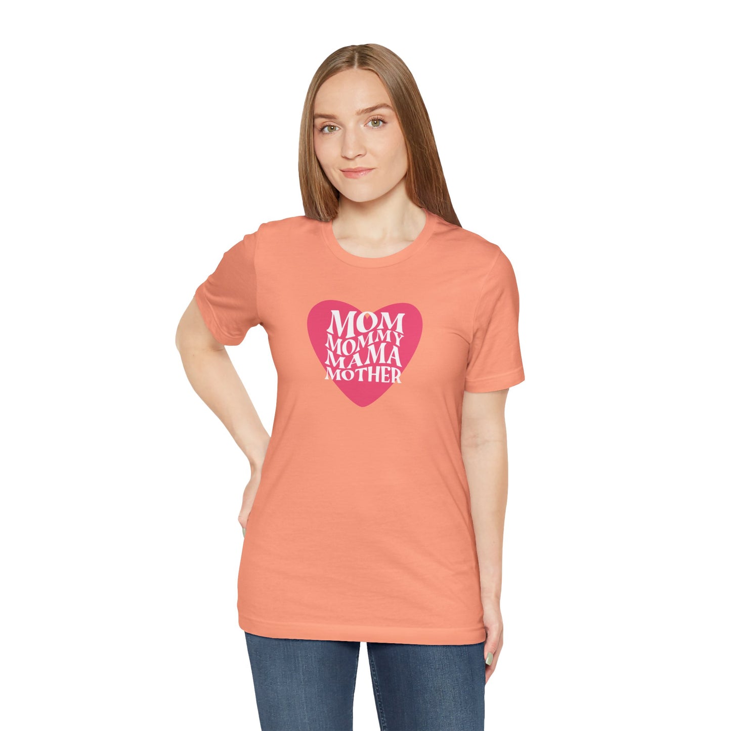 Mom Mother Mama Unisex Jersey Short Sleeve Tee Family, Happiness, dad, kids, love - Haute Sail