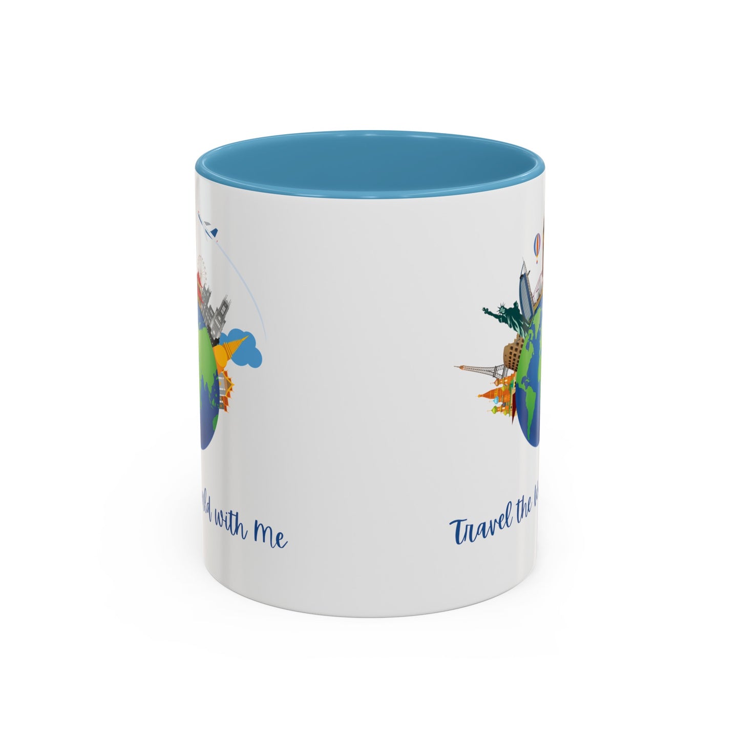 Travel the World with Me Accent Coffee Mug, 11oz - Haute Sail