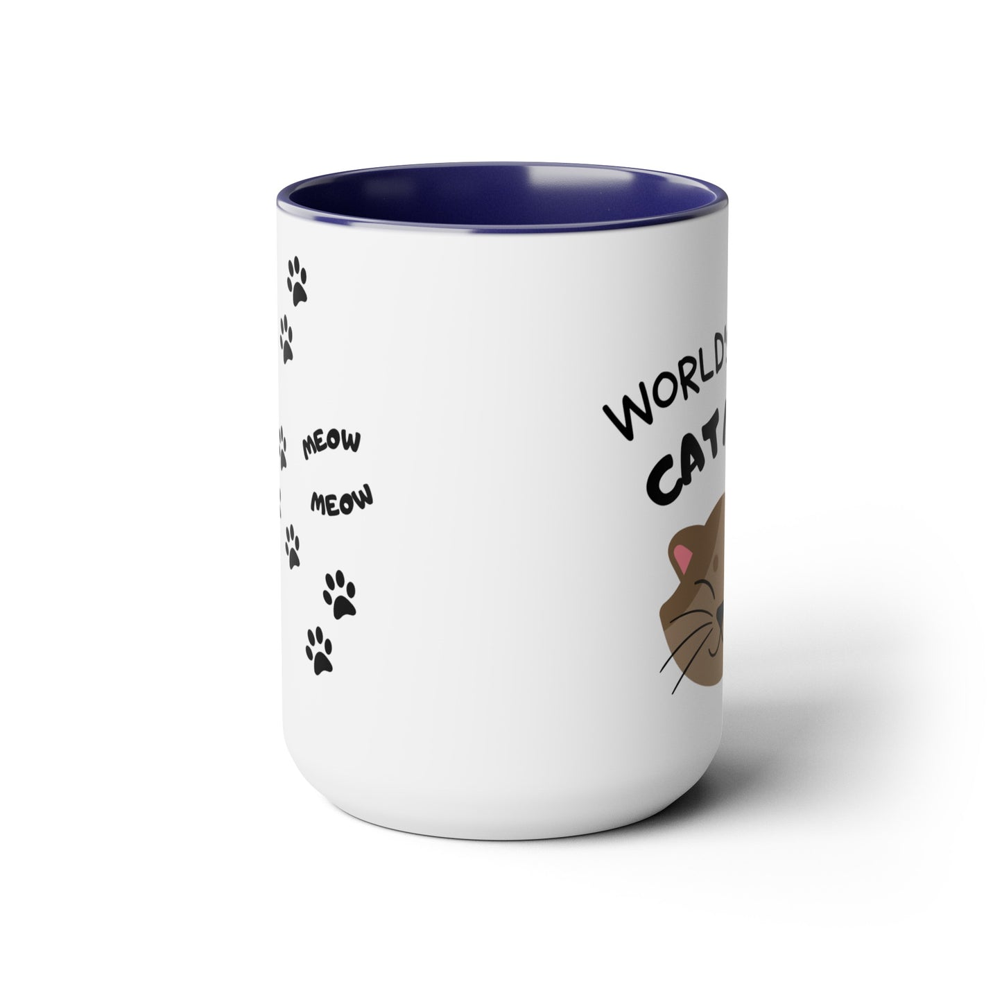 World's Best Cat Mom Two-Tone Coffee Mug, 15oz - Haute Sail