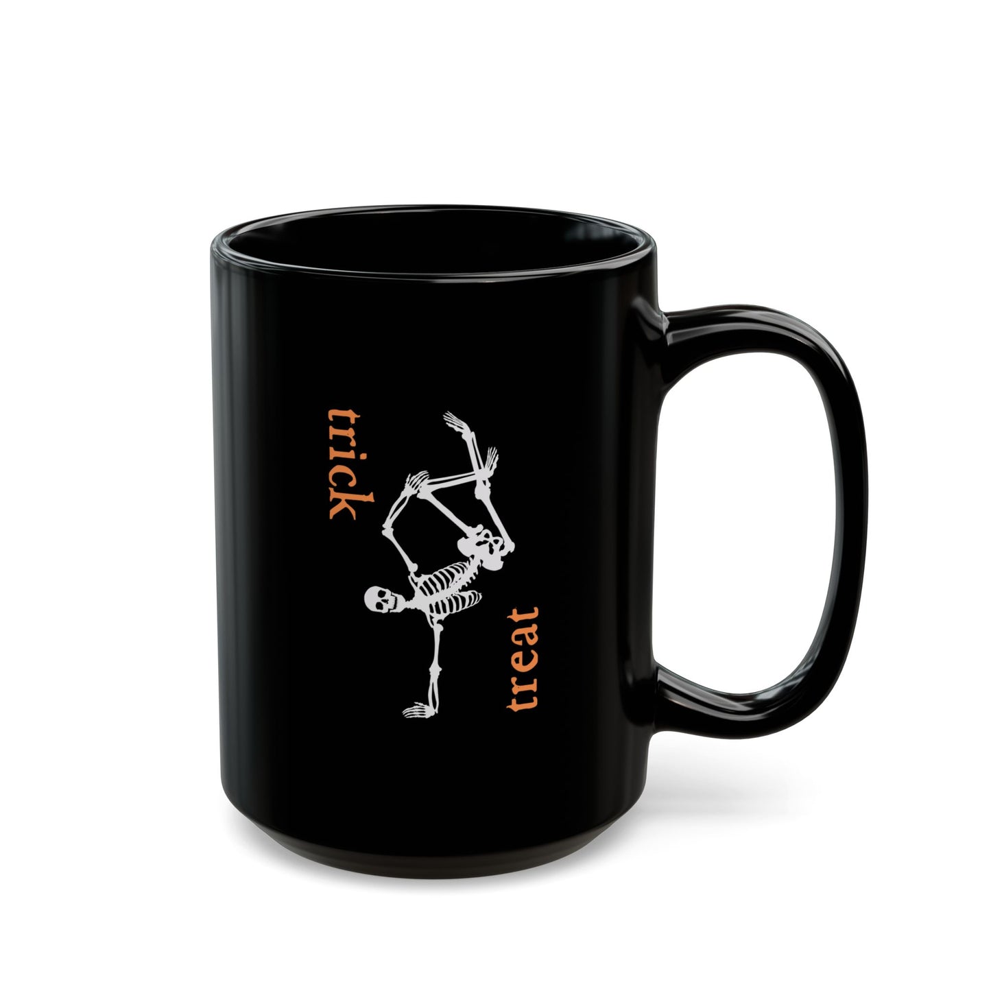 Trick or Treat Skeleton Black Mug (11oz, 15oz)