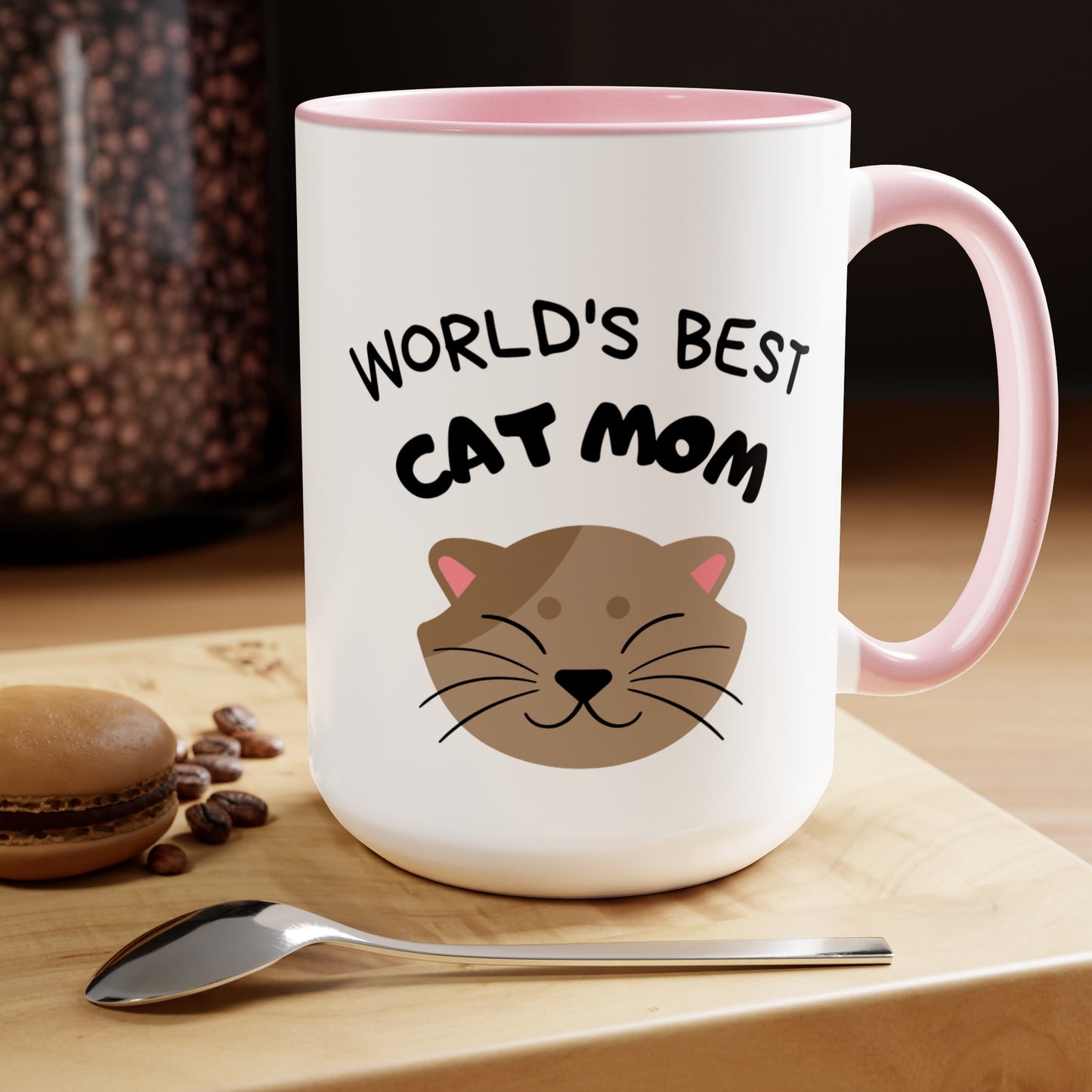 World's Best Cat Mom Two-Tone Coffee Mug, 15oz - Haute Sail
