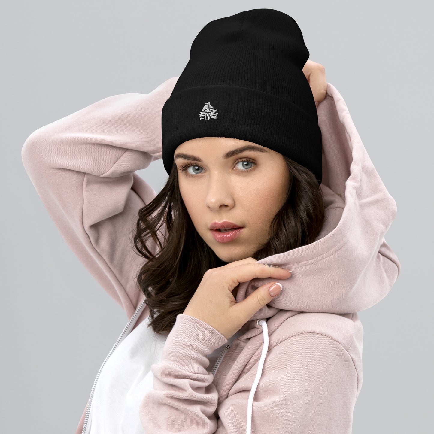 Haute Sail Embroidered Cuffed Beanie - Haute Sail