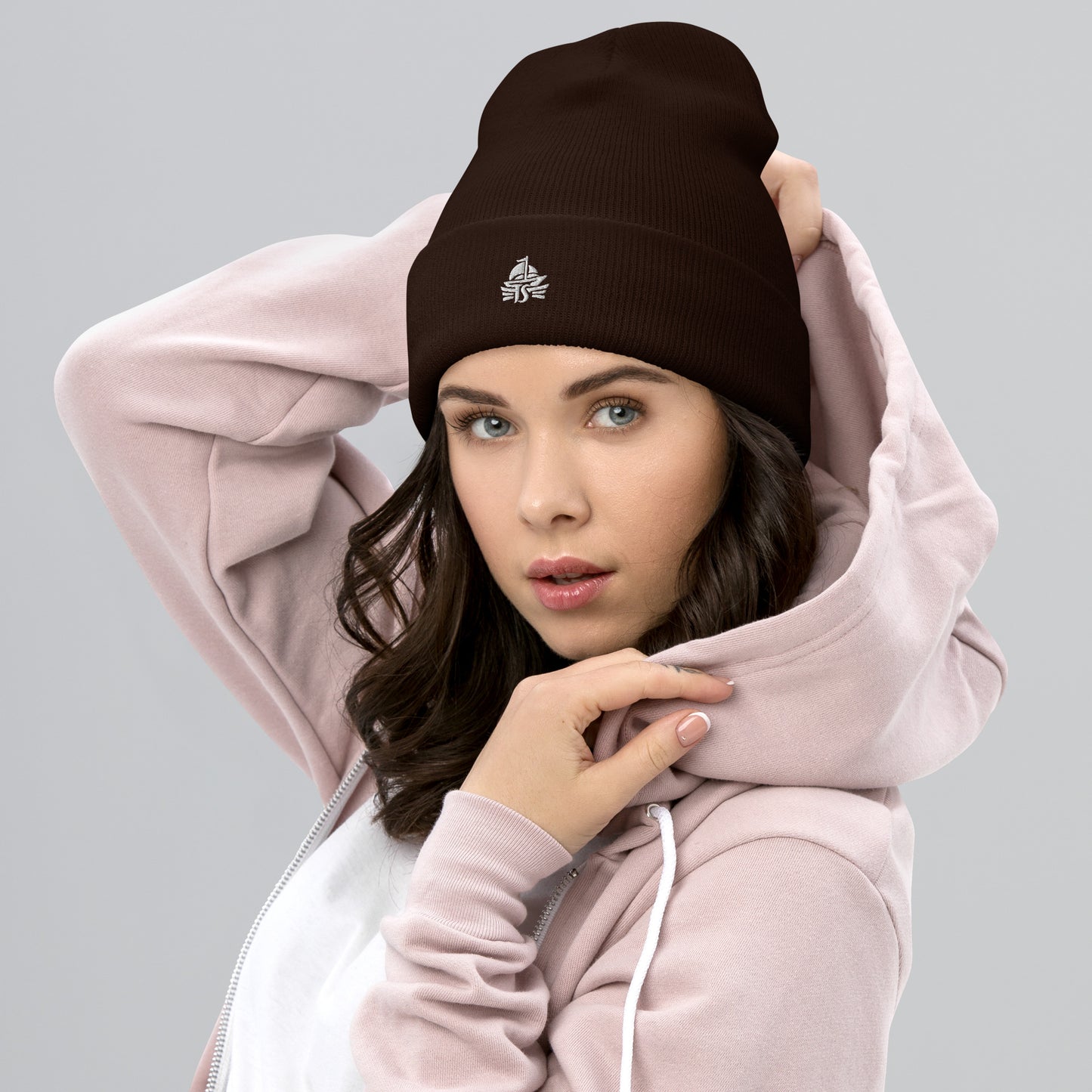 Haute Sail Embroidered Cuffed Beanie - Haute Sail