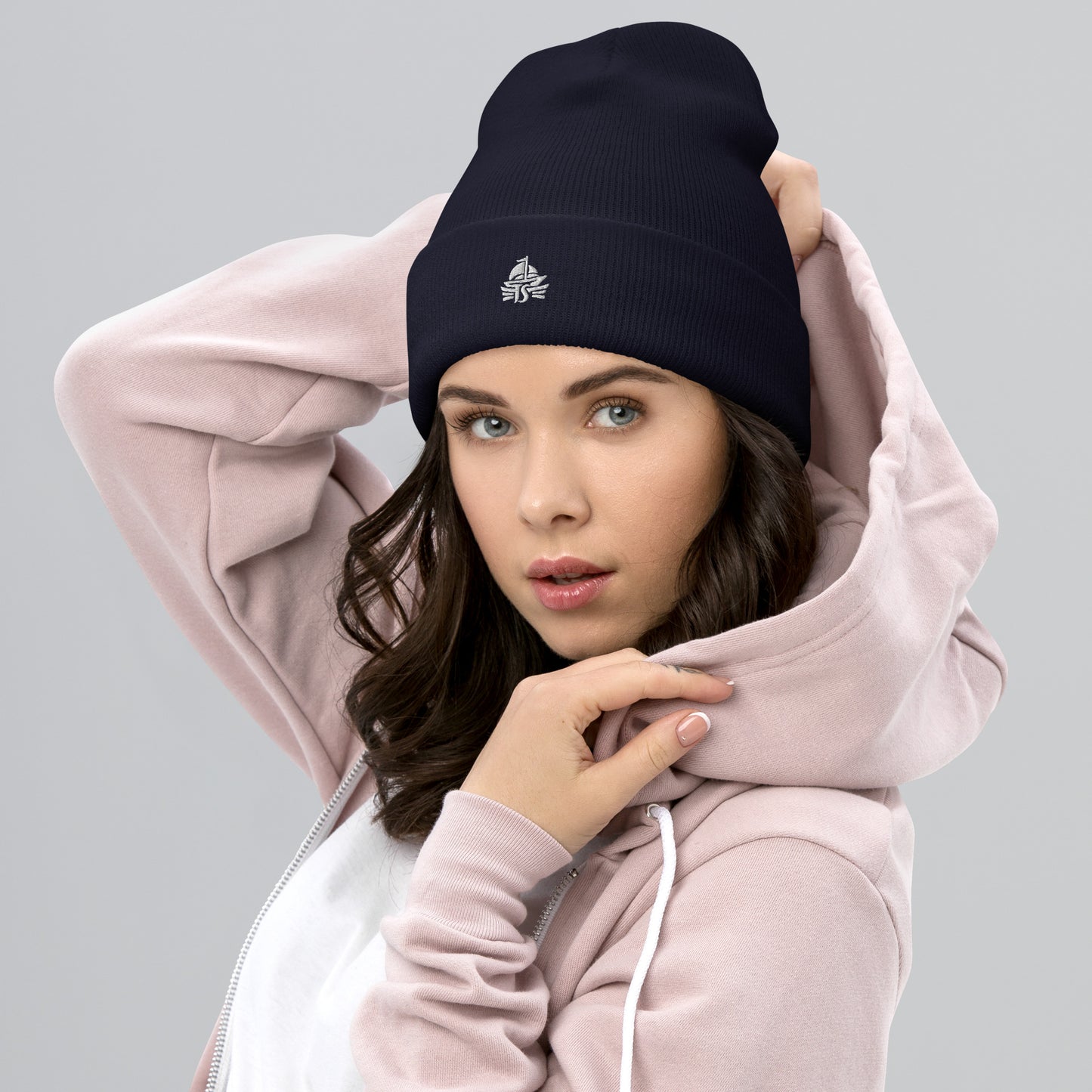 Haute Sail Embroidered Cuffed Beanie - Haute Sail