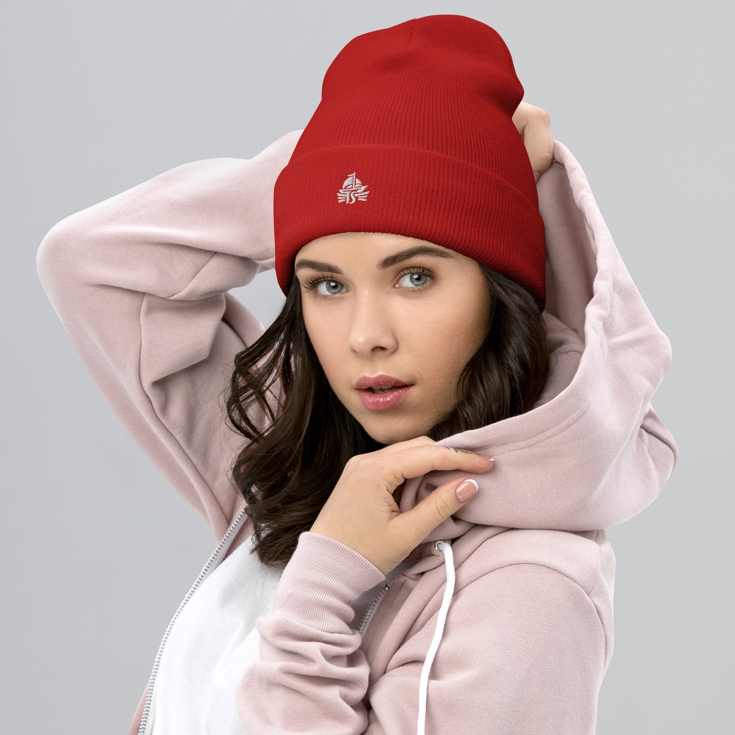 Haute Sail Embroidered Cuffed Beanie - Haute Sail