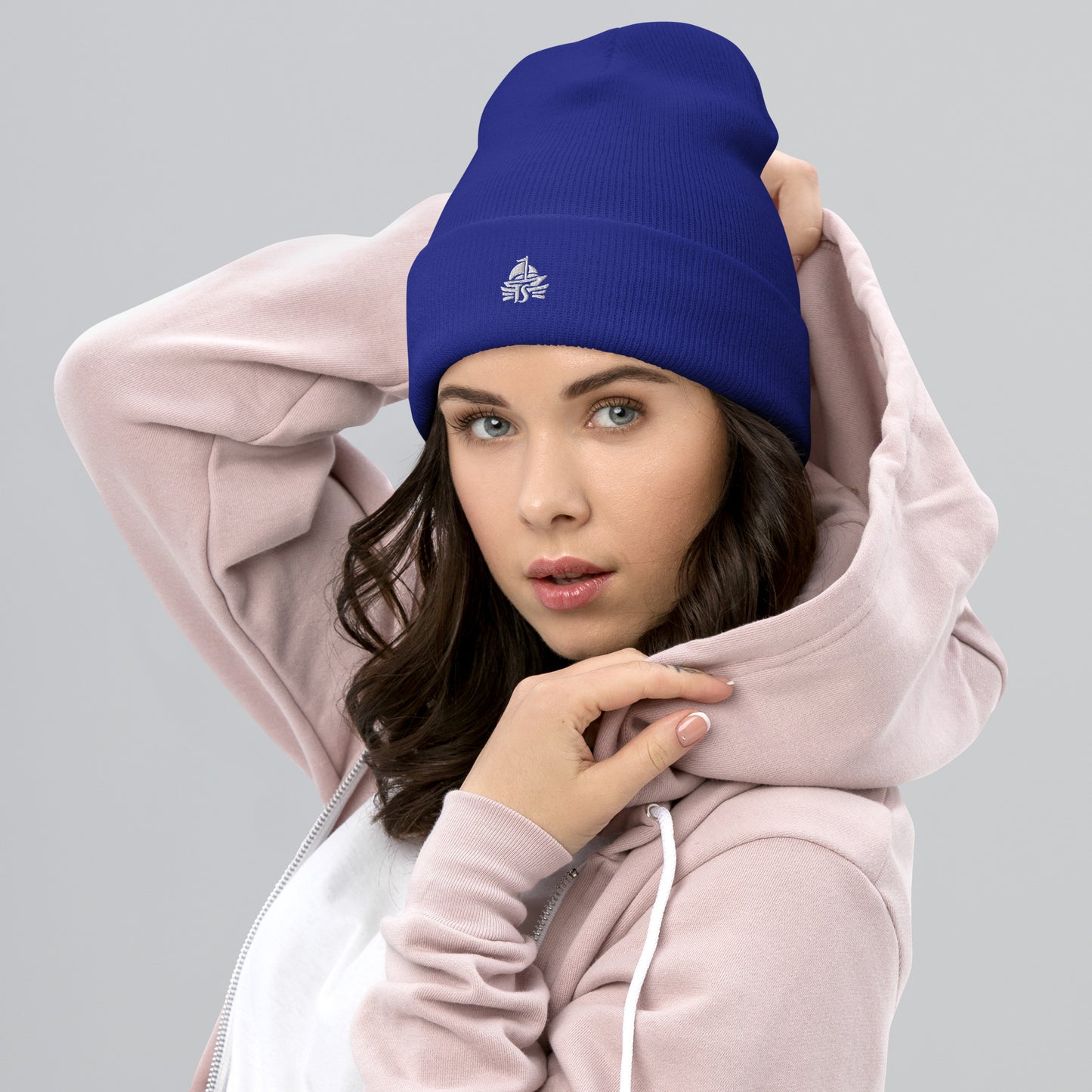 Haute Sail Embroidered Cuffed Beanie - Haute Sail