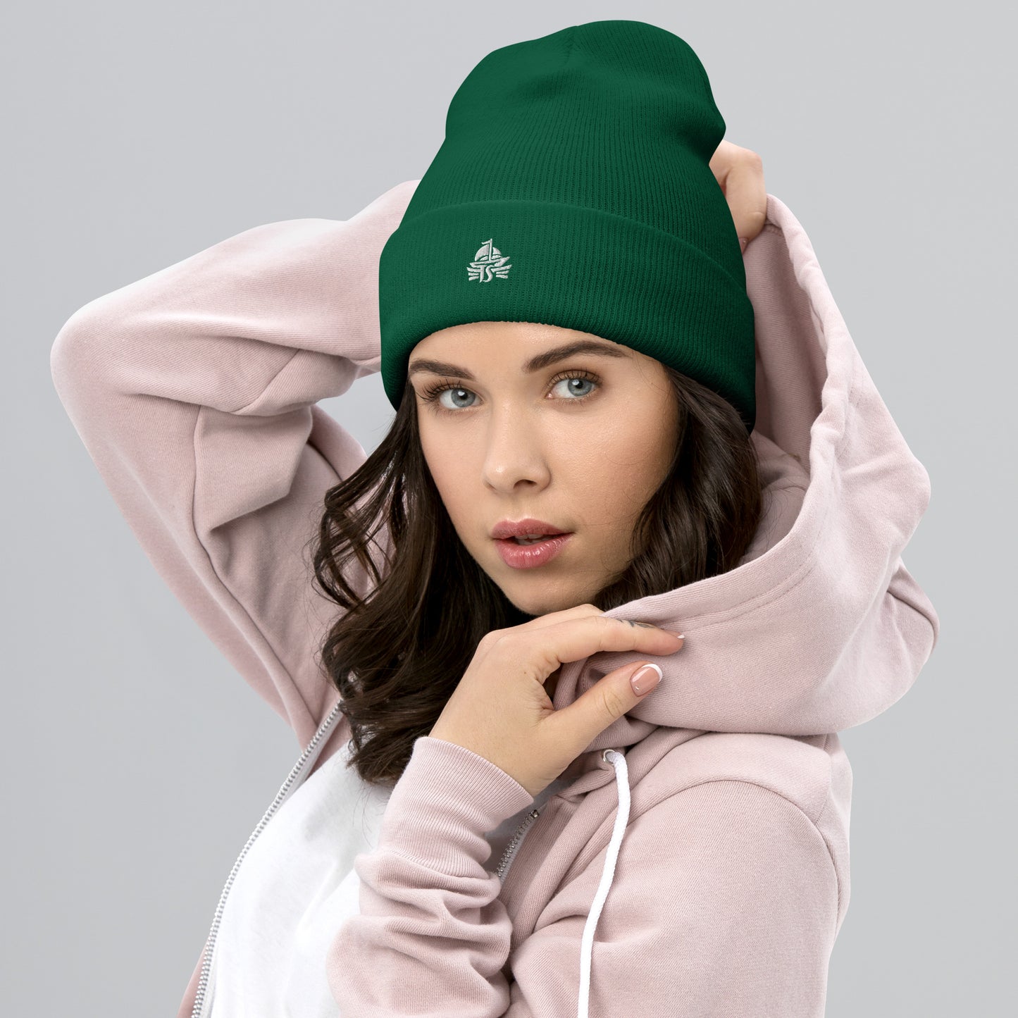 Haute Sail Embroidered Cuffed Beanie - Haute Sail