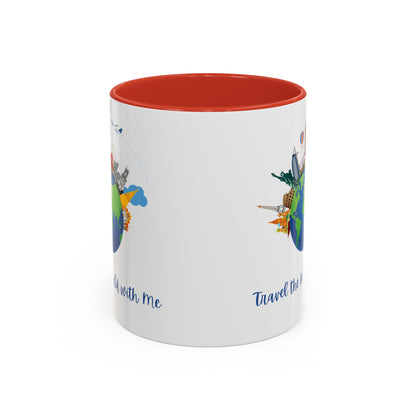 Travel the World with Me Accent Coffee Mug, 11oz - Haute Sail