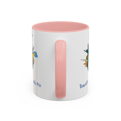 Travel the World with Me Accent Coffee Mug, 11oz - Haute Sail