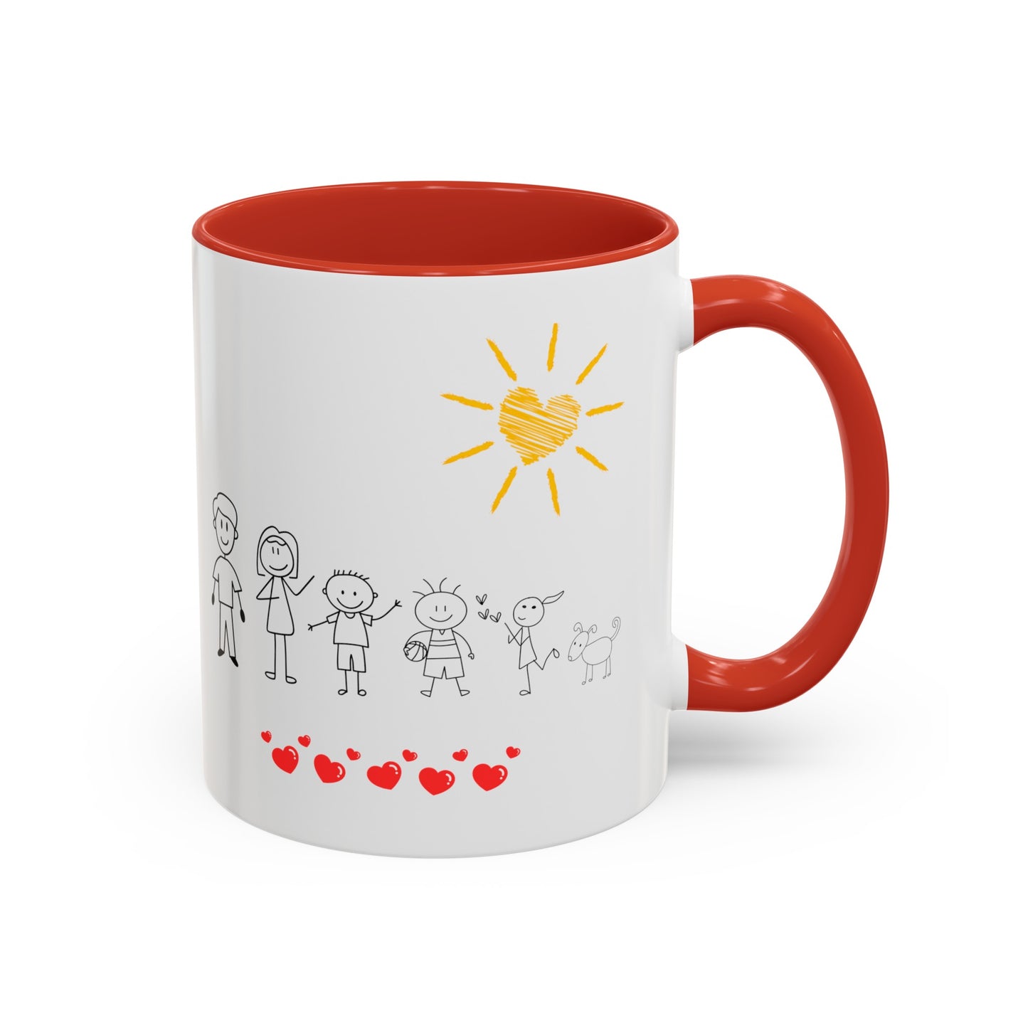 Home is Where the Heart is 3 Kids Accent Coffee Mug, 11oz - Haute Sail