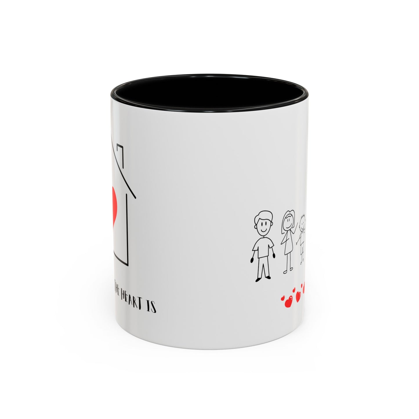 Home is Where the Heart is 3 Kids Accent Coffee Mug, 11oz - Haute Sail