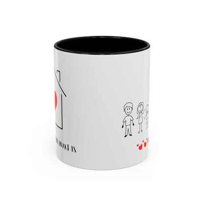 Home is Where the Heart is 3 Kids Accent Coffee Mug, 11oz - Haute Sail