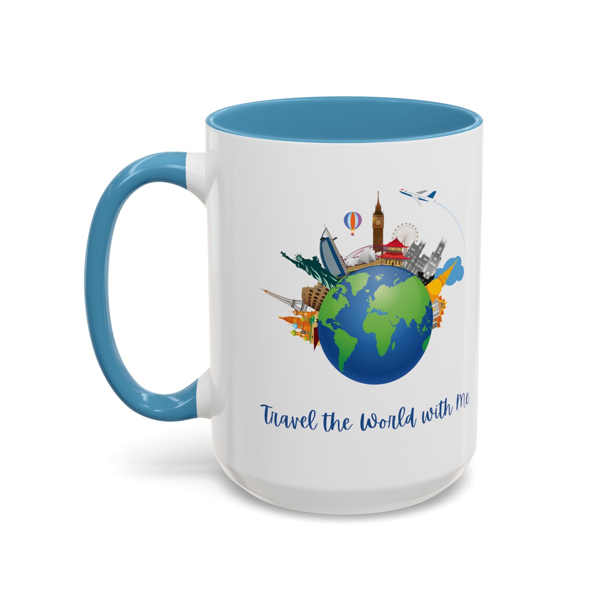 Travel the World with Me Accent Coffee Mug, 11oz - Haute Sail