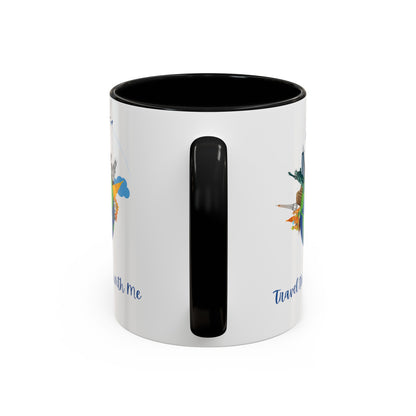 Travel the World with Me Accent Coffee Mug, 11oz - Haute Sail