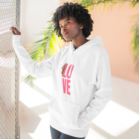 Bear Love Three-Panel Fleece Hoodie