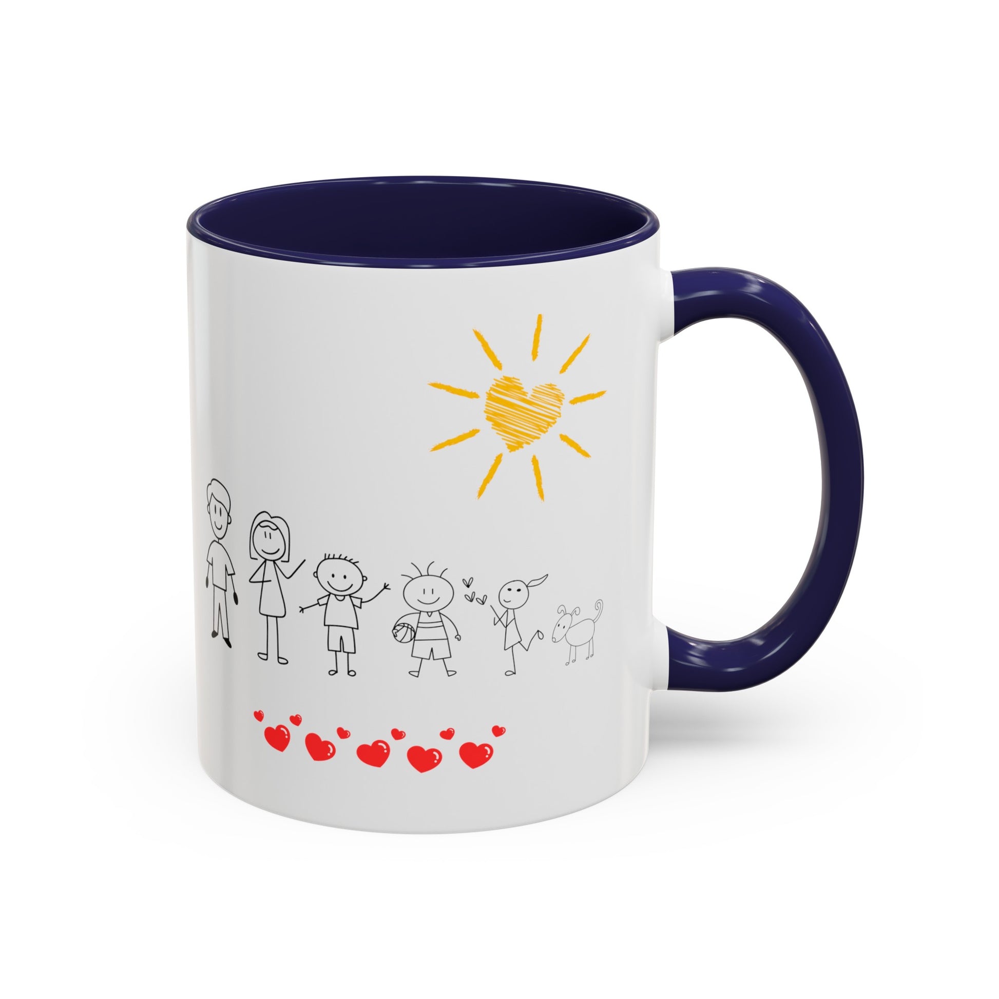 Home is Where the Heart is 3 Kids Accent Coffee Mug, 11oz - Haute Sail
