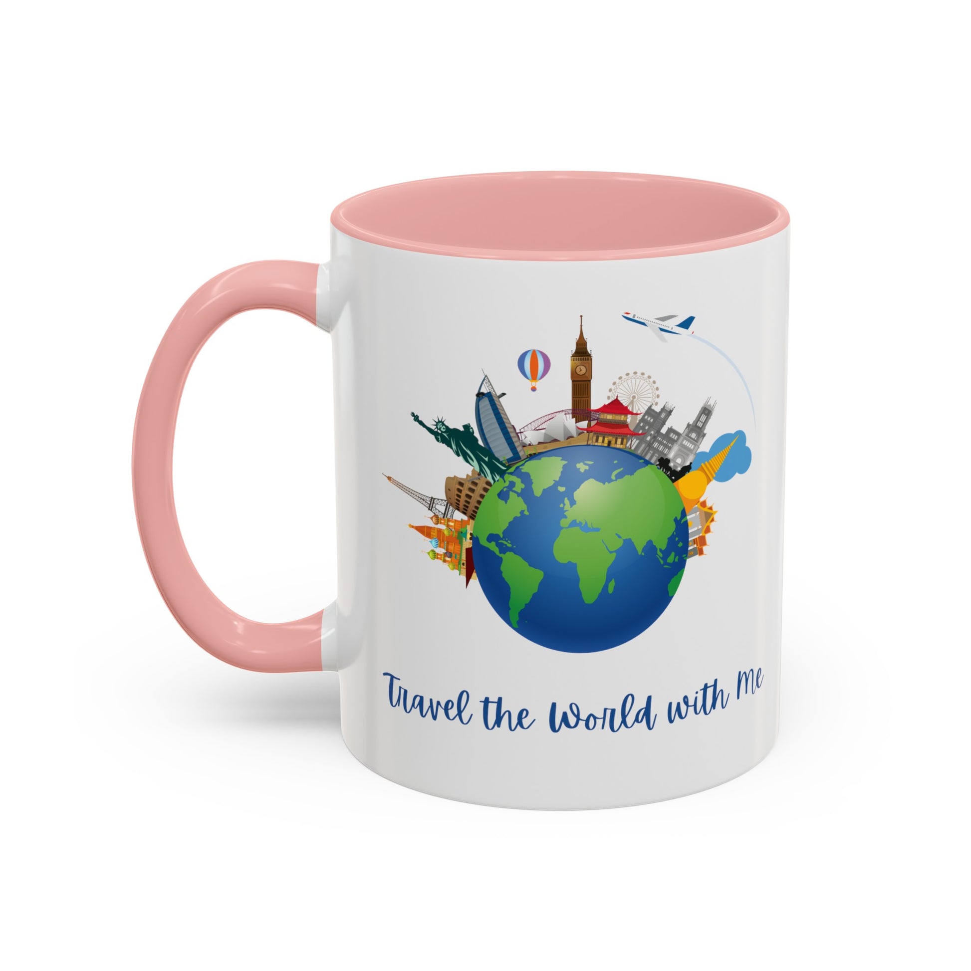Travel the World with Me Accent Coffee Mug, 11oz - Haute Sail