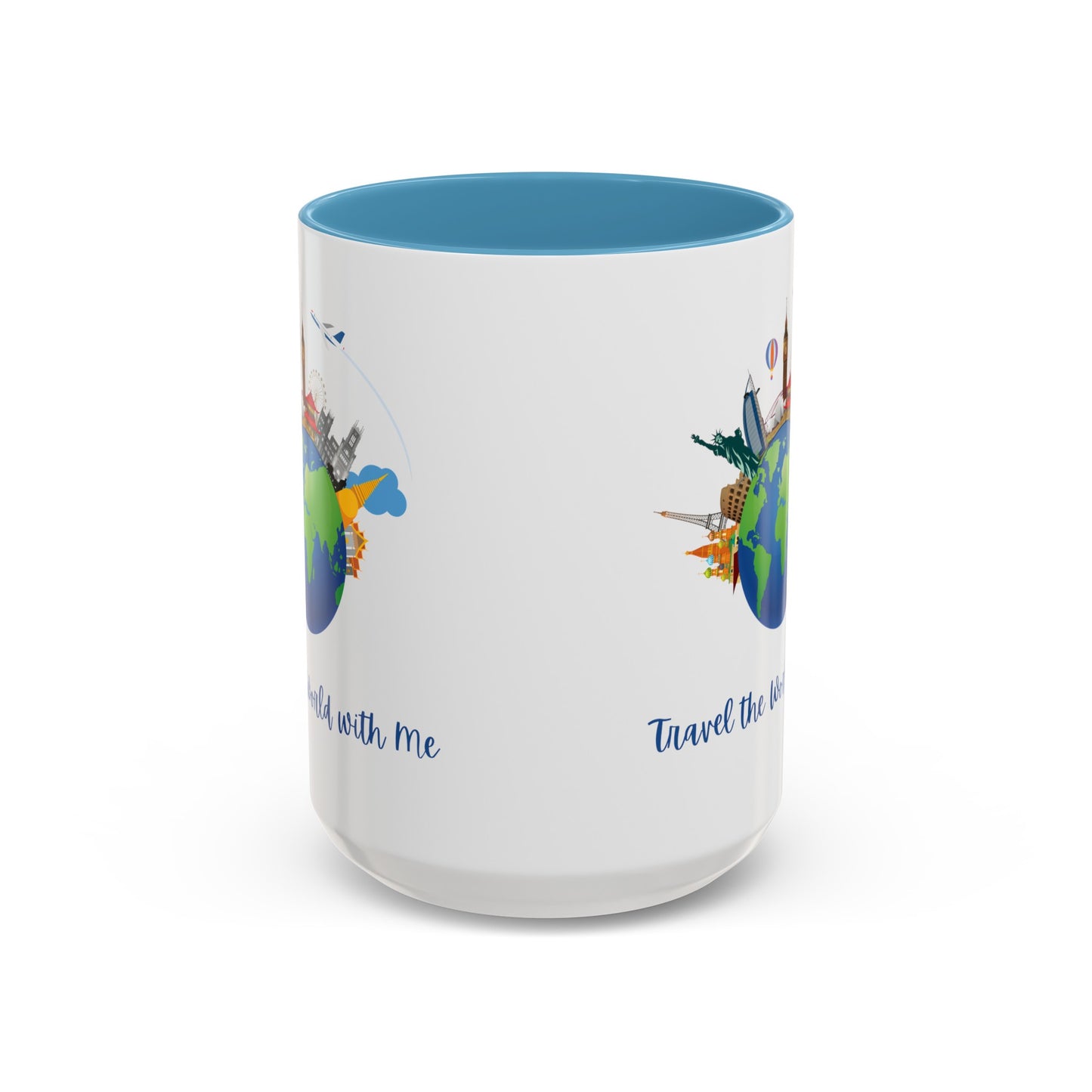 Travel the World with Me Accent Coffee Mug, 11oz - Haute Sail