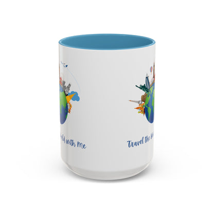 Travel the World with Me Accent Coffee Mug, 11oz - Haute Sail