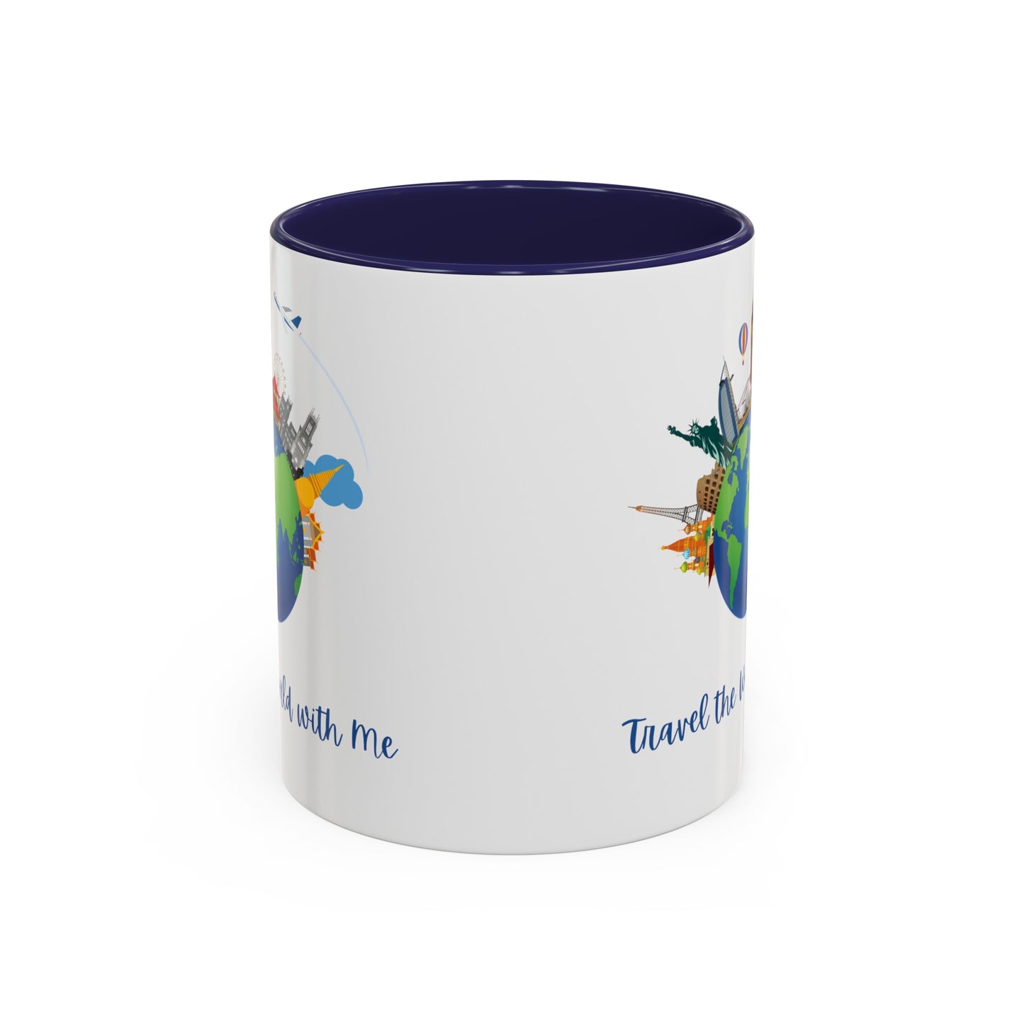 Travel the World with Me Accent Coffee Mug, 11oz - Haute Sail