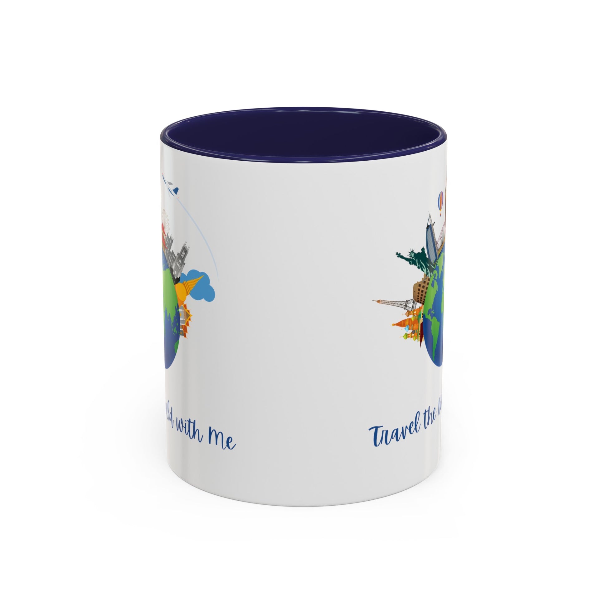 Travel the World with Me Accent Coffee Mug, 11oz - Haute Sail