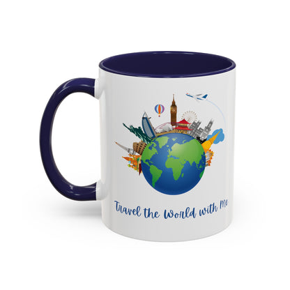 Travel the World with Me Accent Coffee Mug, 11oz - Haute Sail