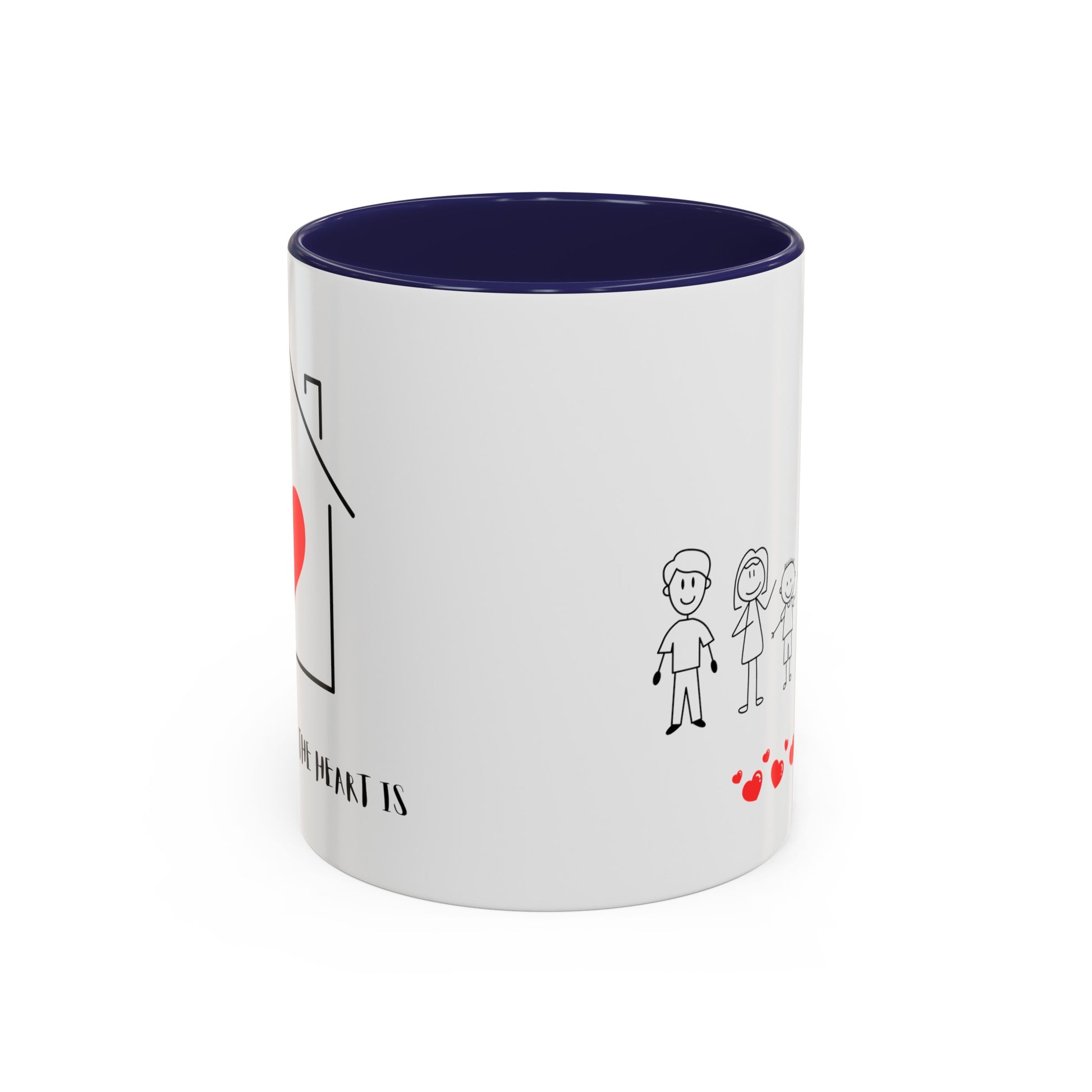 Home is Where the Heart is 3 Kids Accent Coffee Mug, 11oz - Haute Sail