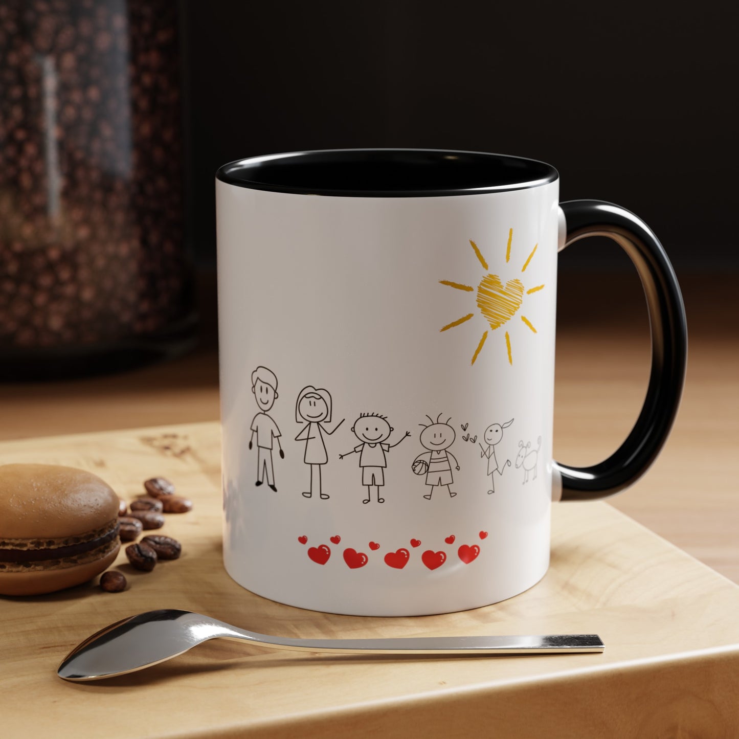 Home is Where the Heart is 3 Kids Accent Coffee Mug, 11oz - Haute Sail