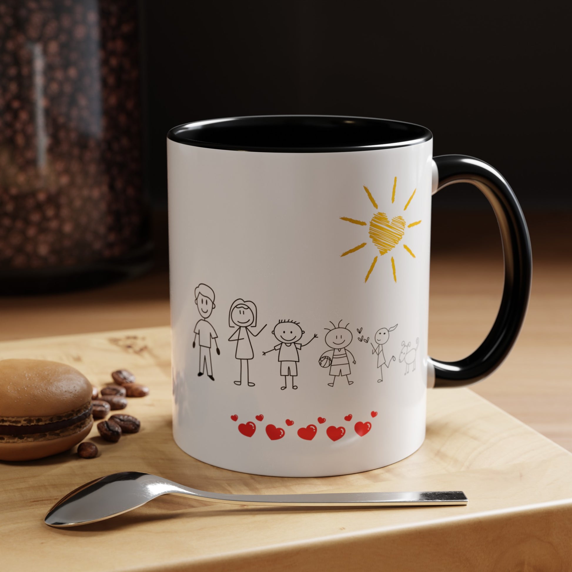 Home is Where the Heart is 3 Kids Accent Coffee Mug, 11oz - Haute Sail