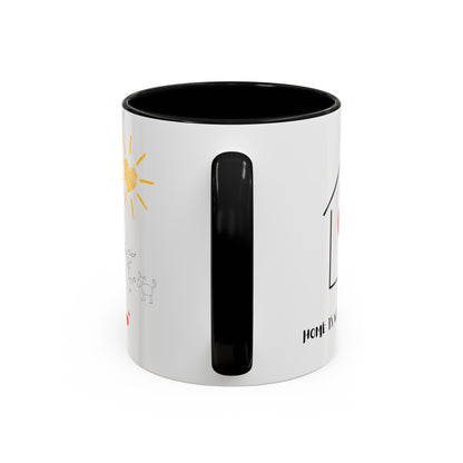 Home is Where the Heart is 3 Kids Accent Coffee Mug, 11oz - Haute Sail
