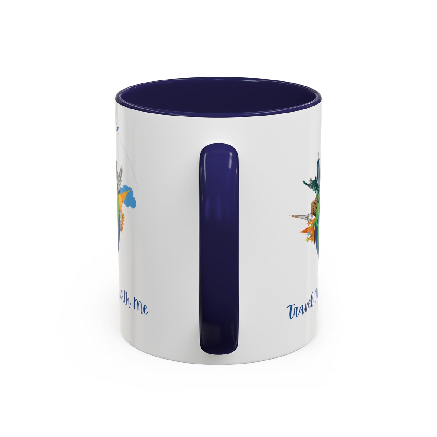 Travel the World with Me Accent Coffee Mug, 11oz - Haute Sail