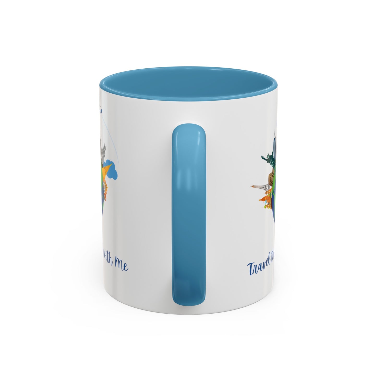 Travel the World with Me Accent Coffee Mug, 11oz - Haute Sail