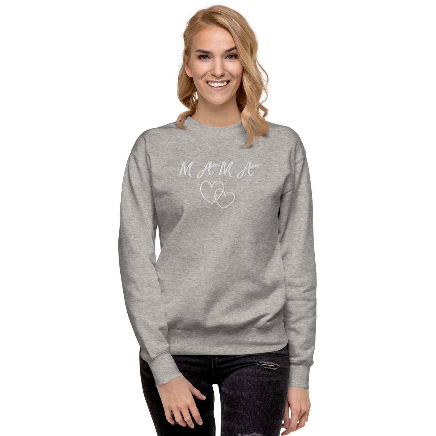 Mama Embroidered Unisex Sweatshirt - Haute Sail