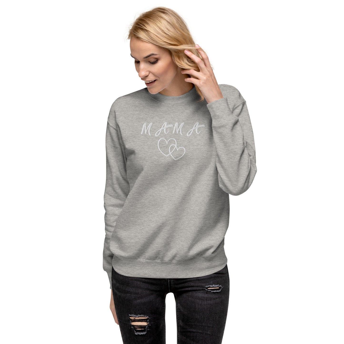 Mama Embroidered Unisex Sweatshirt - Haute Sail