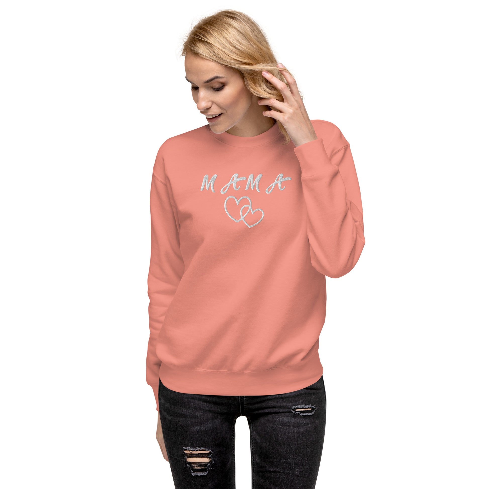 Mama Embroidered Unisex Sweatshirt - Haute Sail