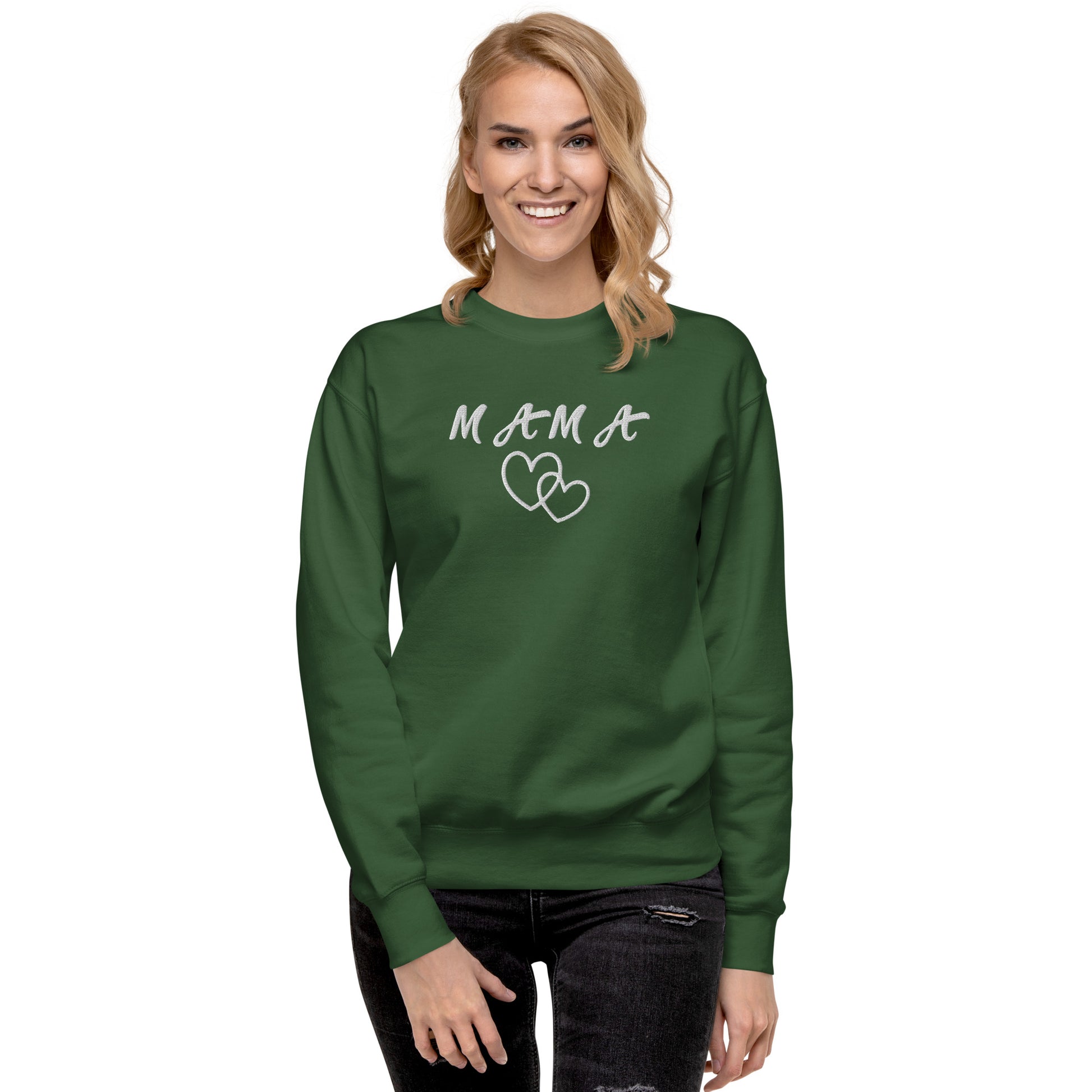 Mama Embroidered Unisex Sweatshirt - Haute Sail