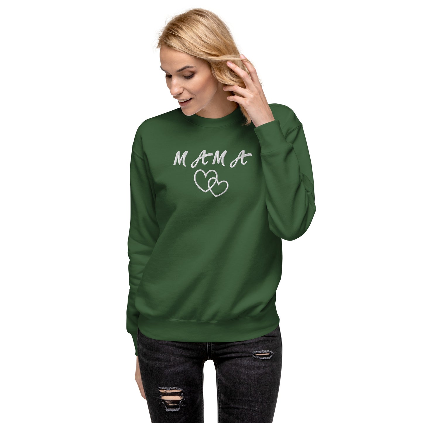Mama Embroidered Unisex Sweatshirt - Haute Sail