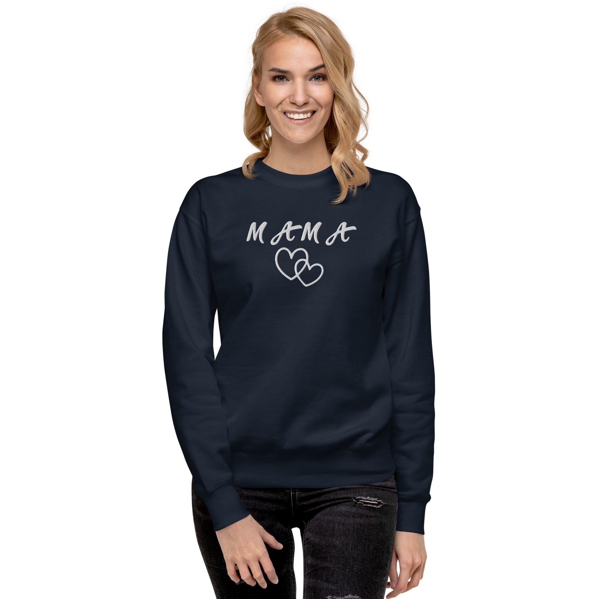 Mama Embroidered Unisex Sweatshirt - Haute Sail